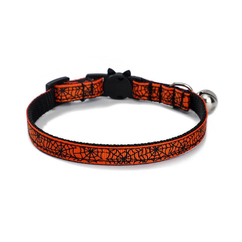 Enchanting Striped Halloween Cat Collar - Unleash The Magic On Your Feline Friend!-1