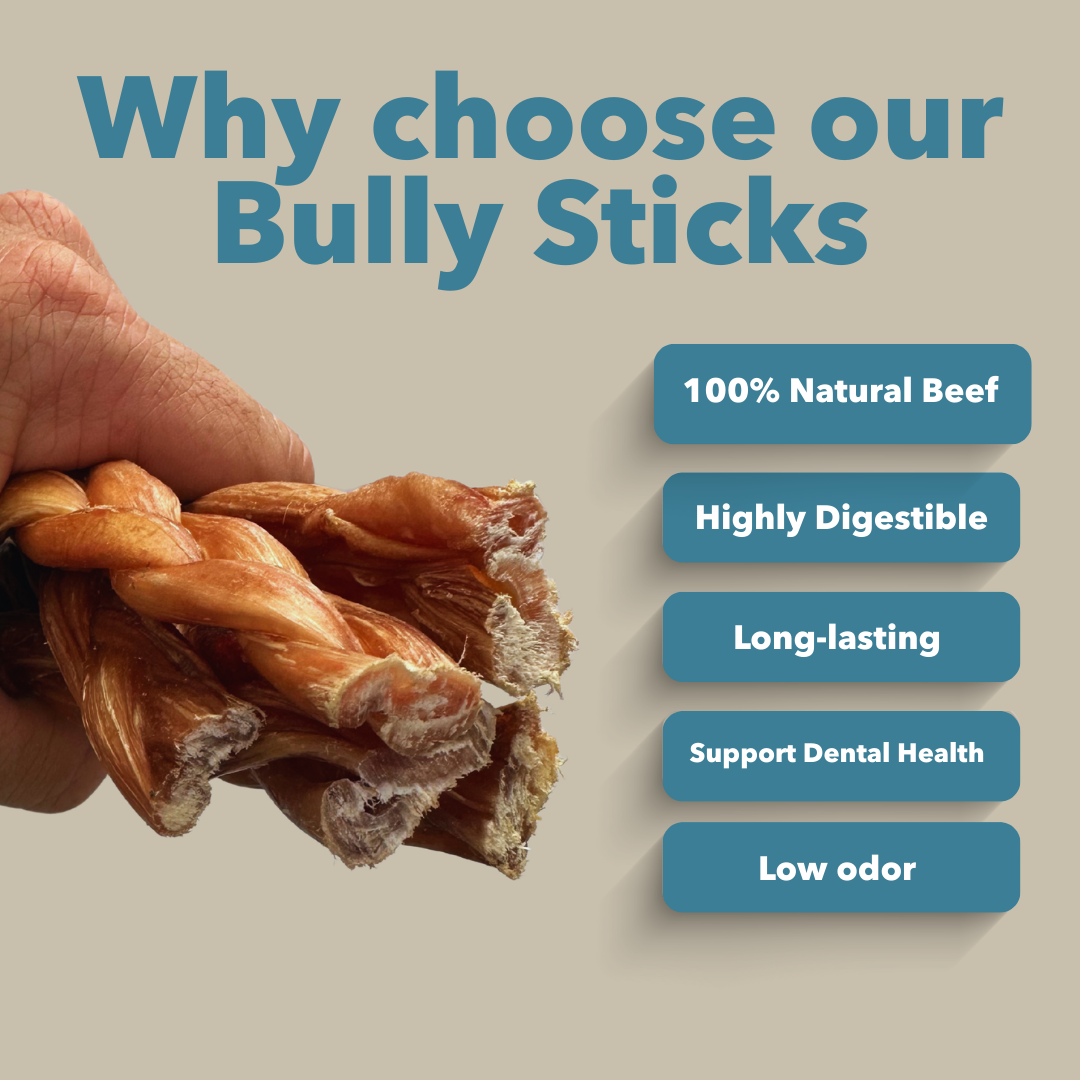 6" Thin Braided Bulk Bully Sticks-2