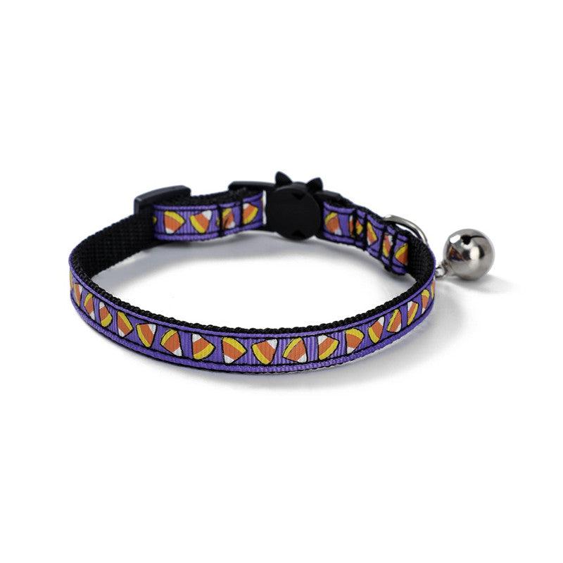 Enchanting Striped Halloween Cat Collar - Unleash The Magic On Your Feline Friend!-4