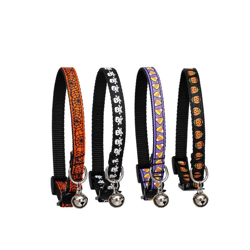 Enchanting Striped Halloween Cat Collar - Unleash The Magic On Your Feline Friend!-3
